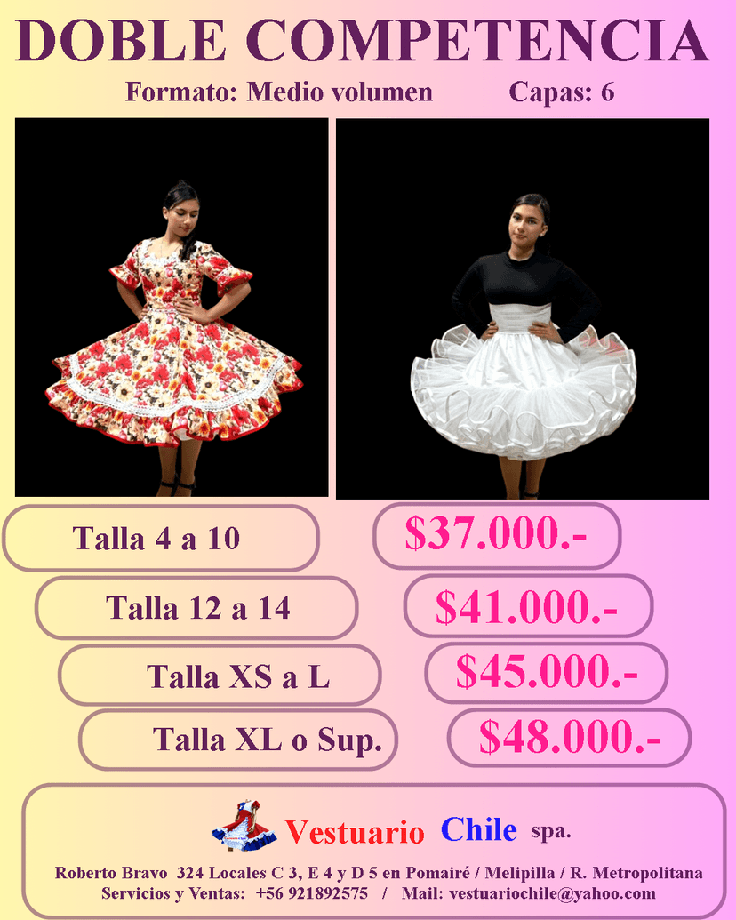 Doble Competencia 6 Capas Talla 4 a 10